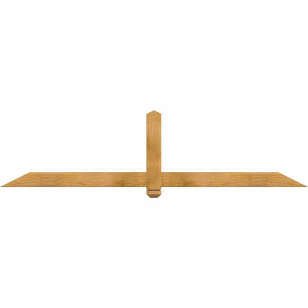 Ekena Millwork Eugene Rough Sawn Timber Gable Bracket, Western Red Cedar, 84"W x 21"H x 2"D x 4"F, 6/12 Pitch GBW084X21X0204EUG00RWR - main
